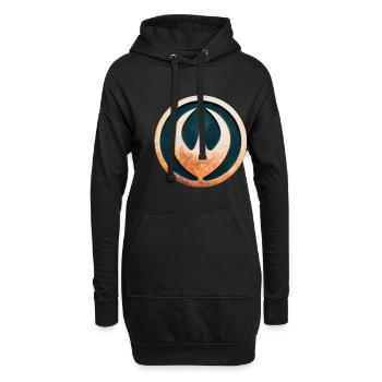 AI Medaille #4 - Hoodie-Kleid - Schwarz - Vorne