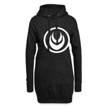 AI Medaille in Weiß #3 - Hoodie-Kleid - Schwarz - Vorne