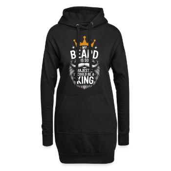 Bart Schnurrbart Bärtige Männer - Hoodie-Kleid - Schwarz - Vorne