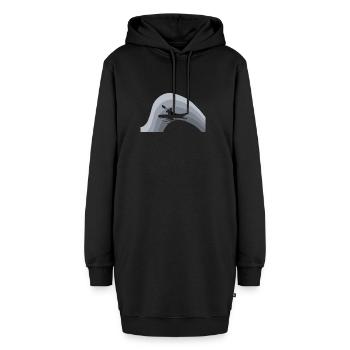 Kajakfahren Kanu - Hoodie-Kleid - Schwarz - Vorne - AI Model Female 172 light (172cm)