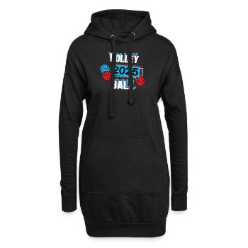 Volleyball 2025 Volleyballer Volleyballspieler - Hoodie-Kleid - Schwarz - Vorne