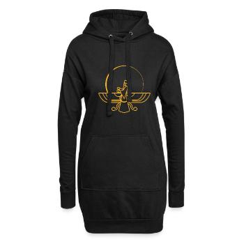 Faravahar Symbol Iran Persisch Spirituell - Hoodie-Kleid - Schwarz - Vorne