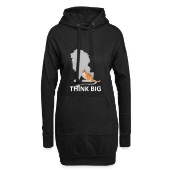 Katze Maine Coon Perser Geschenk Tierliebe - Hoodie-Kleid - Schwarz - Vorne