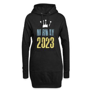 Norway 2023 Krone - Hoodie-Kleid - Schwarz - Vorne