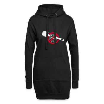 Gegen Scheiße Klobürste Politik Dagegen Protest - Hoodie-Kleid - Schwarz - Vorne
