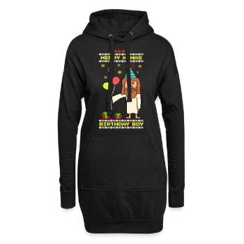 Jesus Birthday Boy Ugly Xmas - Sweat-shirt à capuche long Femme - noir - Devant