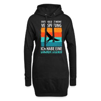 Vögel Vogel Schwalbe - Hoodie-Kleid - Schwarz - Vorne