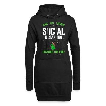 Citation de cornemuse pour les musiciens écossais et de cornemuse - Sweat-shirt à capuche long Femme - noir - Devant