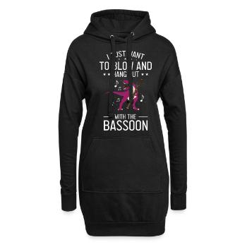 Conception bassoniste pour orchestre à vent - Sweat-shirt à capuche long Femme - noir - Devant