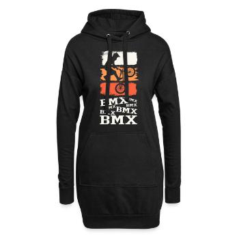 BMX Fahrrad Biker Stunt Trick Freestyle Vintage - Hoodie-Kleid - Schwarz - Vorne