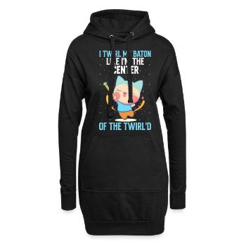 Stabdänzerin Design für Majorette - Hoodie-Kleid - Schwarz - Vorne
