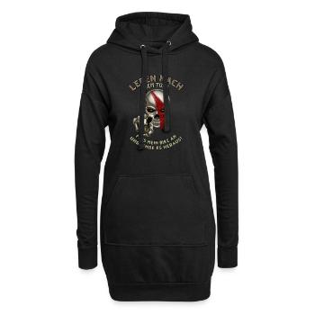Leben nach dem Tod fass mein bike an RAHMENLOS - Hoodie-Kleid - Schwarz - Vorne