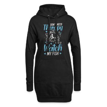 Fish Hobby Algae Goldfish - Hoodie Dress - black - Front