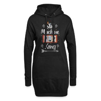 Glücksspiel Glück Glücksschiene Poker - Hoodie-Kleid - Schwarz - Vorne