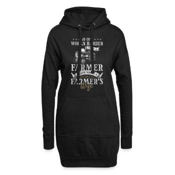 Landwirtschaft Held Hof Demonstrieren - Hoodie-Kleid - Schwarz - Vorne