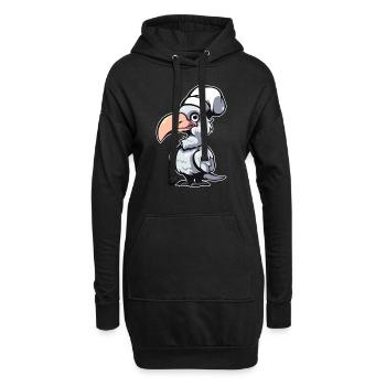 Bec-en-sabot Koch - Sweat-shirt à capuche long Femme - noir - Devant
