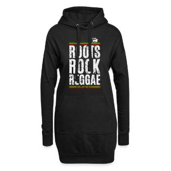 Roots Rock Reggae - Sweat-shirt à capuche long Femme - noir - Devant
