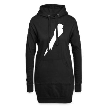 Oiseau Faucon Amsel Drossel Moineau Bussard Rabe - Sweat-shirt à capuche long Femme - noir - Devant