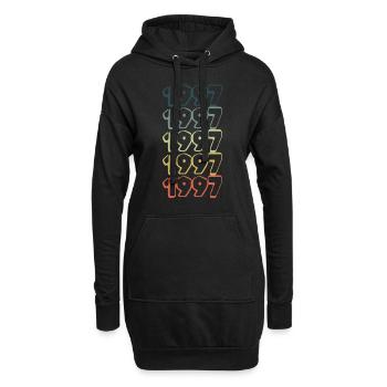 Jahr 1997 - Hoodie-Kleid - Schwarz - Vorne