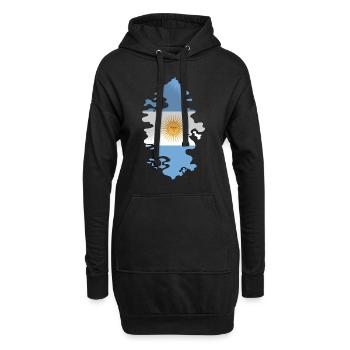 Argentine Drapeau Amérique du Sud Drapeau argentin - Sweat-shirt à capuche long Femme - noir - Devant
