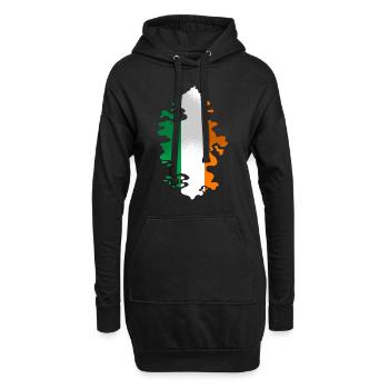 Drapeau irlandais Vintage Drapeau irlandais Dublin - Sweat-shirt à capuche long Femme - noir - Devant