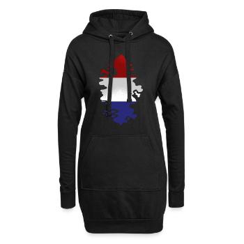 Pays-Bas Drapeau Hollande Drapeau néerlandais - Sweat-shirt à capuche long Femme - noir - Devant