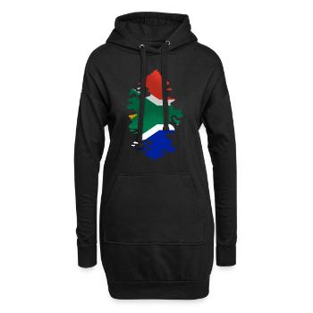 Afrique du Sud Drapeau Afrique Afrique Afrique du Sud - Sweat-shirt à capuche long Femme - noir - Devant