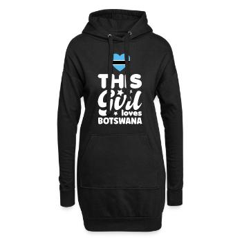 Botswana Flagge Botswana Fahne Afrika - Hoodie-Kleid - Schwarz - Vorne