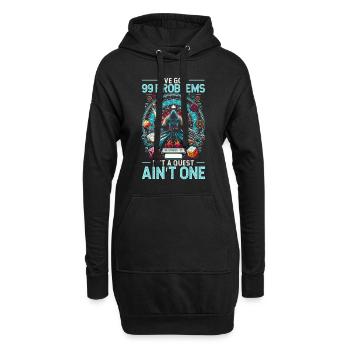 Rpg-gamer-gaming-videospiel-rollenspiel - Hoodie-Kleid - Schwarz - Vorne