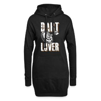 dart liebe - Hoodie-Kleid - Schwarz - Vorne