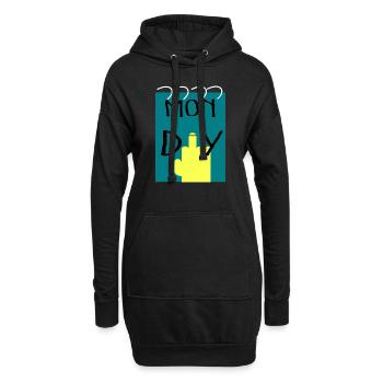 C'est ma chemise je déteste le lundi - Sweat-shirt à capuche long Femme - noir - Devant