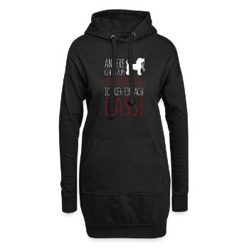 Hund Gassi Therapeut - Hoodie-Kleid - Schwarz - Vorne