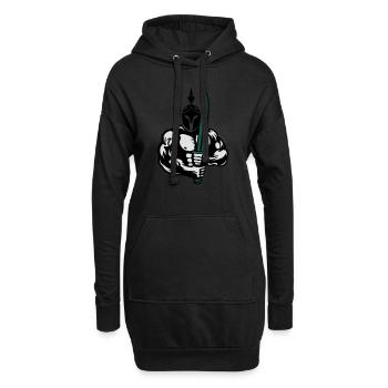 spartaner_002 - Sweat-shirt à capuche long Femme - noir - Devant