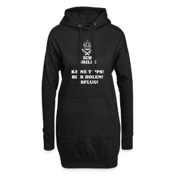Ich grille keine Tipps Bier holen Lustig Geschenk - Hoodie-Kleid - Schwarz - Vorne