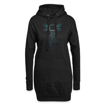 CPU PRINTED CIRCUIT BOARD - Hoodie Dress - black - Front