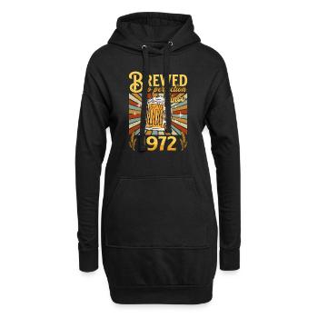 Perfektion seit 1972 - Jubiläum 50 Jahre - Hoodie-Kleid - Schwarz - Vorne
