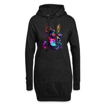 Basenji Dogs Basenjis - Hoodie-Kleid - Schwarz - Vorne