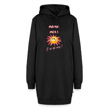 Mama mia j'ai 60 ans - Sweat-shirt à capuche long Femme - noir - Devant
