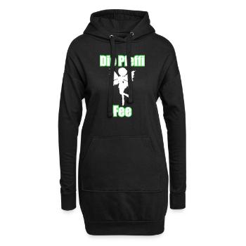 Die Pfeffi Fee - Hoodie-Kleid - Schwarz - Vorne