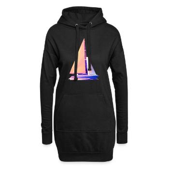 Sailing ship Sailboat Sailing Sailing Sailing Sailing - Hoodie Dress - black - Front