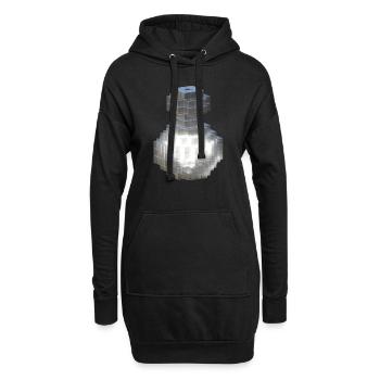 Flacon en cristal blanc avec potion blanche fluorescente - Sweat-shirt à capuche long Femme - noir - Devant