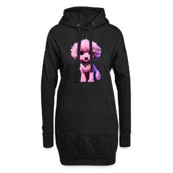 Hundeliebe Pudelwelpe Hundewelpe Pudel Hundehalter - Hoodie-Kleid - Schwarz - Vorne