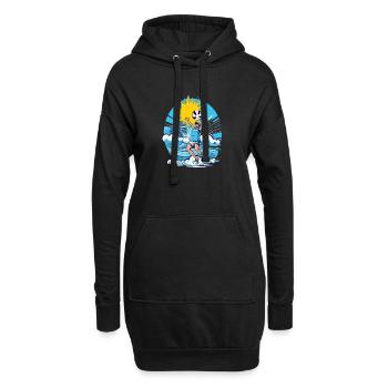 Jack au beach volley - Sweat-shirt à capuche long Femme - noir - Devant