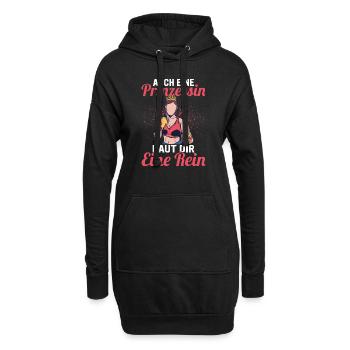 Auch eine Prinzessin haut dir eine rein. Boxer Box - Hoodie-Kleid - Schwarz - Vorne