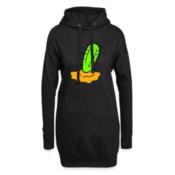 Cactus Plante Épineux Épineux Déserts Cactus - Sweat-shirt à capuche long Femme - noir - Devant