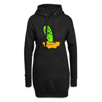 Cactus rieurs Cactus Visage Désert épineux - Sweat-shirt à capuche long Femme - noir - Devant