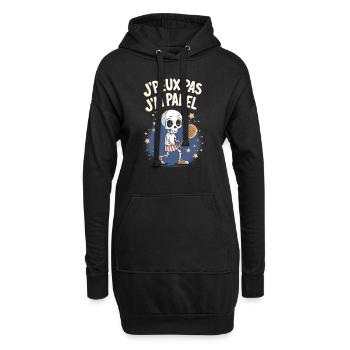 J'peux pas j'ai Padel - Sweat-shirt à capuche long Femme - noir - Devant
