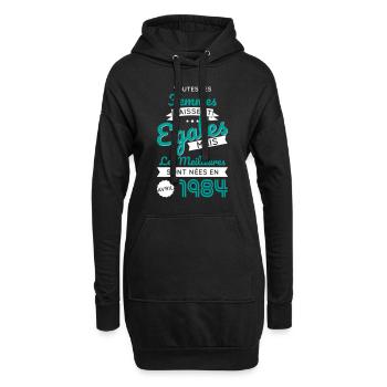 40-jähriges Jubiläum - Bester April 1984 - Hoodie-Kleid - Schwarz - Vorne