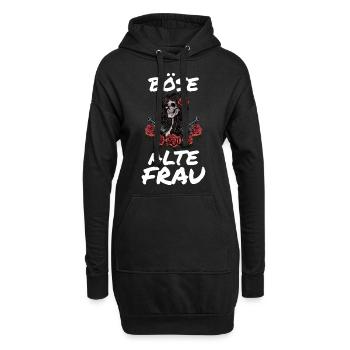 Böse Alte Frau Outfit - Hoodie-Kleid - Schwarz - Vorne