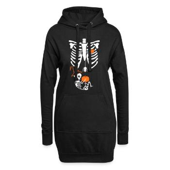 Bébé d’Halloween - Sweat-shirt à capuche long Femme - noir - Devant